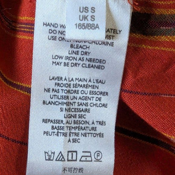 Free People Better Days Short Sleeve Striped Maxi Dress Red Combo Women's Sz S - Picture 11 of 13